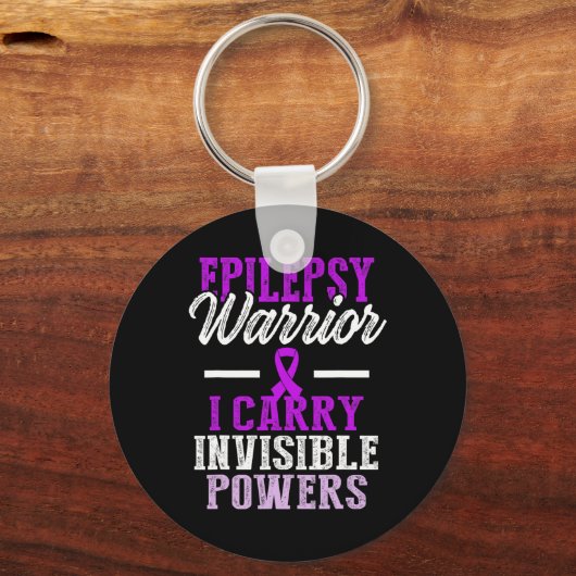 Epilepsy Awareness Epileptic Warrior Survivor 11  キーホルダー (正面)