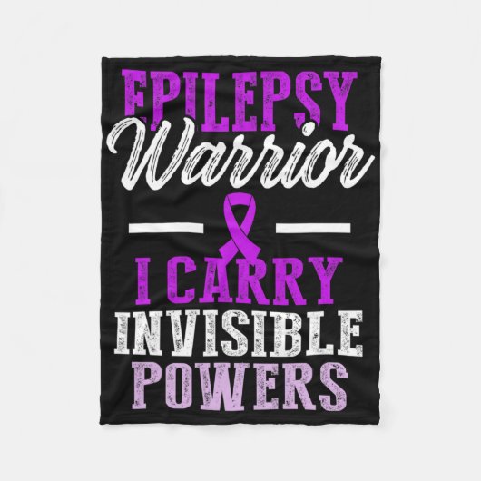 Epilepsy Awareness Epileptic Warrior Survivor 11  フリースブランケット (正面)