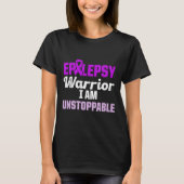 Epilepsy Awareness Epileptic Warrior Survivor 15  Tシャツ (正面)
