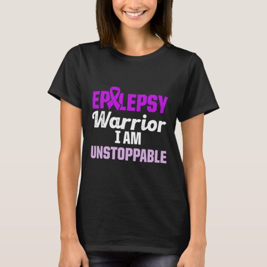 Epilepsy Awareness Epileptic Warrior Survivor 15  Tシャツ (正面)