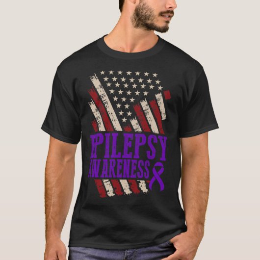 Epilepsy Awareness Epileptic Warrior Survivor 17  Tシャツ (正面)
