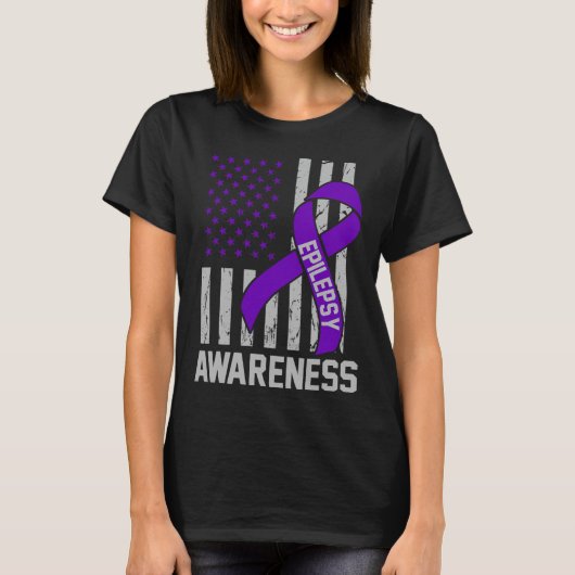 Epilepsy Awareness Epileptic Warrior Survivor 19  Tシャツ (正面)
