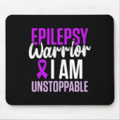 Epilepsy Awareness Epileptic Warrior Survivor 23  マウスパッド (正面)