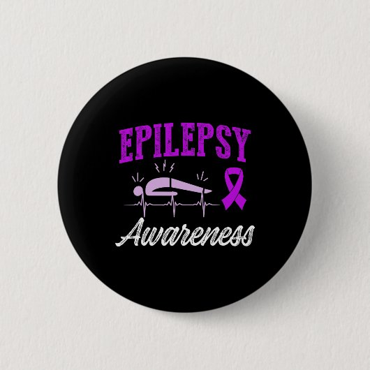 Epilepsy Awareness Epileptic Warrior Survivor 25 缶バッジ (正面)