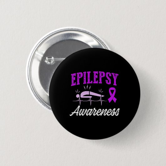 Epilepsy Awareness Epileptic Warrior Survivor 25 缶バッジ (正面&裏面)