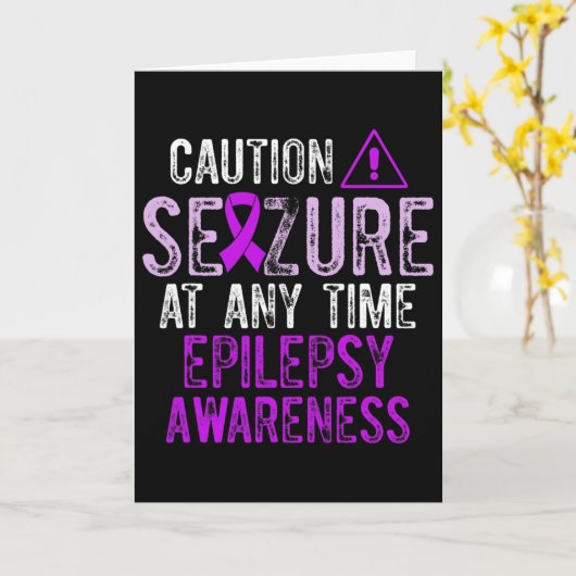 Epilepsy Awareness Epileptic Warrior Survivor 5  カード (黄色い花)