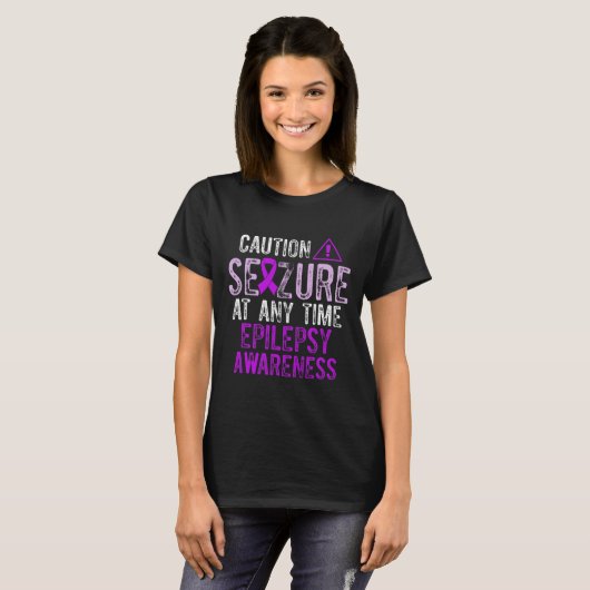 Epilepsy Awareness Epileptic Warrior Survivor 5 Tシャツ (正面フル)