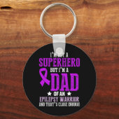 Epilepsy Awareness Epileptic Warrior Survivor 6  キーホルダー (正面)