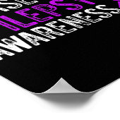 Epilepsy Awareness Epileptic Warrior Survivor 9 ポスター (角)