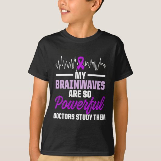 Epilepsy Awareness Epileptic Warrior Survivor  Tシャツ (正面)