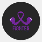 Epilepsy Awareness Fighter  ラウンドシール (正面)