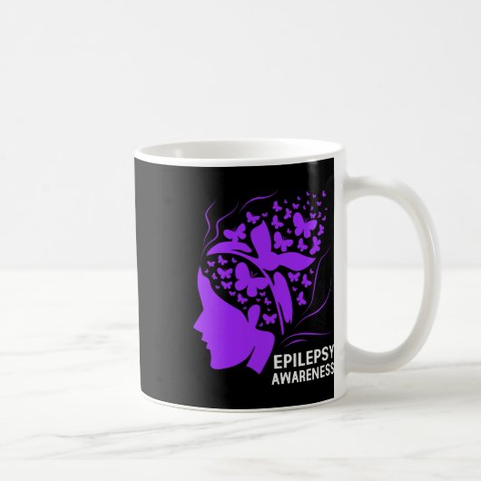 Epilepsy Awareness For Women コーヒーマグカップ (右)