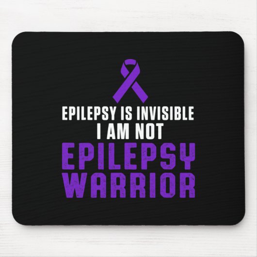 Epilepsy Awareness Fun Healthcare Epileptic Warrio マウスパッド (正面)