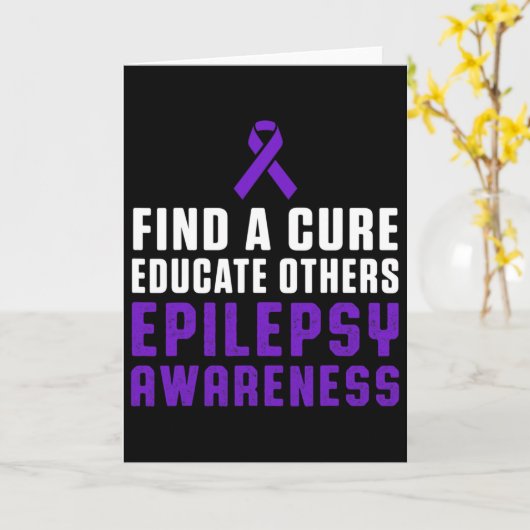 Epilepsy Awareness Fun Healthy Epileptic Warrior S カード (黄色い花)