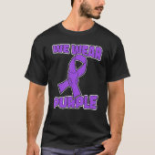 Epilepsy Awareness Great Purple Ribbon  Epilepsy A Tシャツ (正面)
