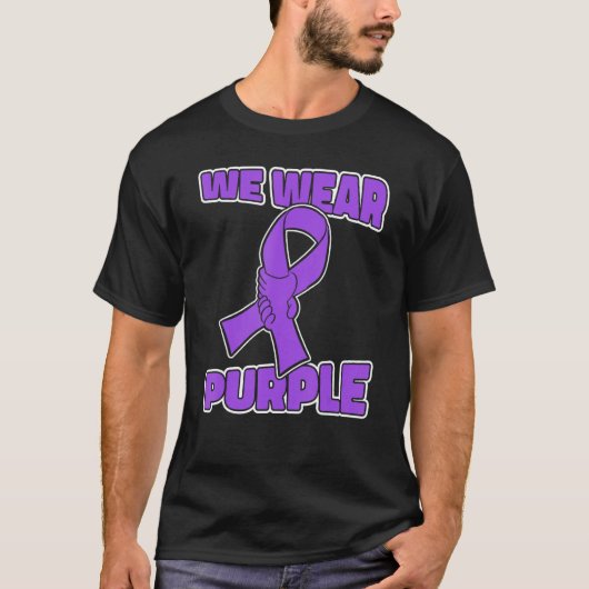 Epilepsy Awareness Great Purple Ribbon  Epilepsy A Tシャツ (正面)