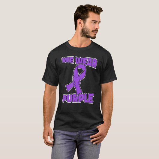 Epilepsy Awareness Great Purple Ribbon  Epilepsy A Tシャツ (正面フル)