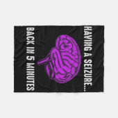 Epilepsy Awareness Having Seizure Epileptic Warrio フリースブランケット (正面(横))