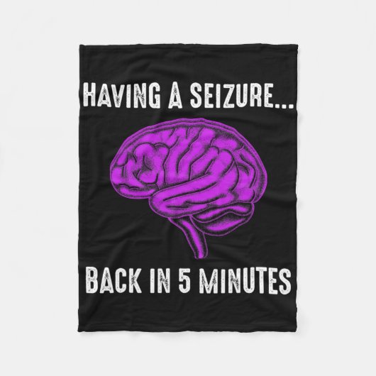 Epilepsy Awareness Having Seizure Epileptic Warrio フリースブランケット (正面)