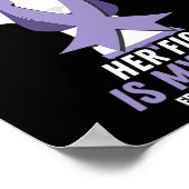 Epilepsy Awareness Her Fight Is My Fight Ribbon Bo ポスター (角)