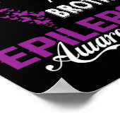 Epilepsy Awareness I Wear Purple For My Brother Fa ポスター (角)