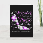 Epilepsy Awareness In November We Wear Purple Butt カード (正面)