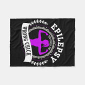 Epilepsy Awareness Is Must For Fighter And Epileps フリースブランケット (正面(横))