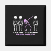 Epilepsy Awareness It's Ok To Be A Little Differen マグネット (正面)