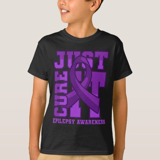 Epilepsy Awareness Just Cure It  Tシャツ (正面)