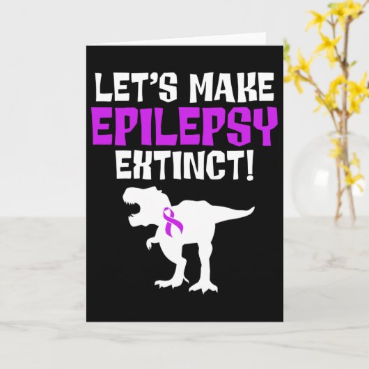 Epilepsy Awareness Make Epileptic Warrior Survivor カード (黄色い花)