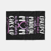 Epilepsy Awareness Mom Doesn't Come With A Manual フリースブランケット (正面(横))