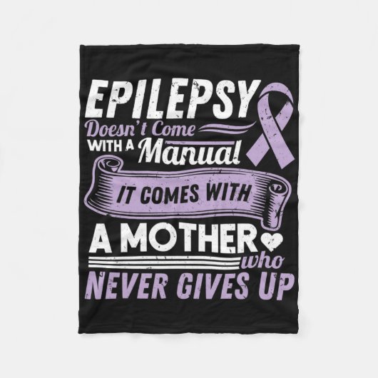Epilepsy Awareness Mom Doesn't Come With A Manual フリースブランケット (正面)