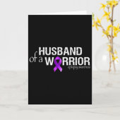 Epilepsy Awareness Month Husbynd Of A Warrior Purp カード (黄色い花)