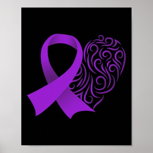 Epilepsy Awareness Month Purple Ribbon Advocacy Ep ポスター (正面)