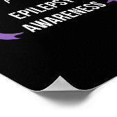 Epilepsy Awareness Month Support Love Cure Purple  ポスター (角)