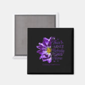 Epilepsy Awareness Nobody Fights Alone Anemone Flo マグネット (正面/裏面)