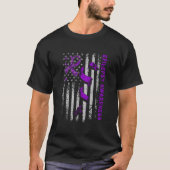 Epilepsy Awareness Patriotic Us American Flagpurpl Tシャツ (正面)