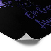 Epilepsy Awareness Purple Butterflies Gift  ポスター (角)