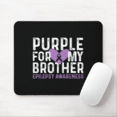 Epilepsy Awareness Purple For My Brother Ribbon  マウスパッド (マウス)