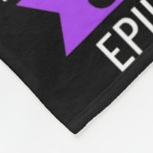 Epilepsy Awareness Purple Ribbon Bracelet Warrior  フリースブランケット (角)
