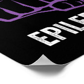 Epilepsy Awareness Purple Ribbon - Epilepsy Awaren ポスター (角)