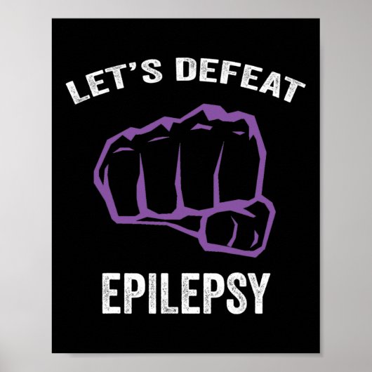 Epilepsy Awareness Purple Ribbon - Epilepsy Awaren ポスター (正面)