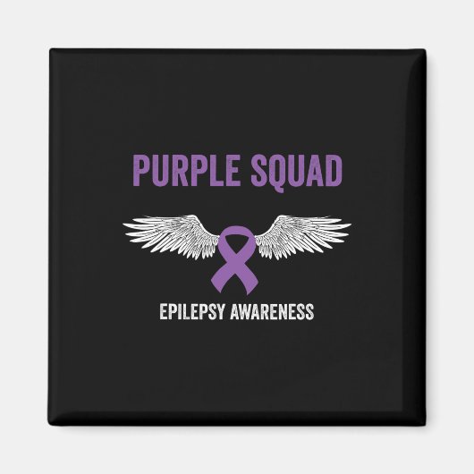 Epilepsy Awareness Purple Ribbon - Epilepsy Awaren マグネット (正面)