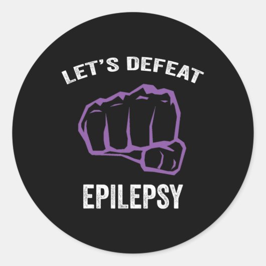Epilepsy Awareness Purple Ribbon - Epilepsy Awaren ラウンドシール (正面)