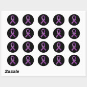 Epilepsy Awareness Purple Ribbon Pocket  ラウンドシール (シート)