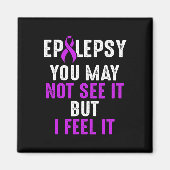 Epilepsy Awareness See Epileptic Warrior Survivor  マグネット (正面)