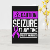 Epilepsy Awareness Seizure Epileptic Warrior Survi カード (黄色い花)