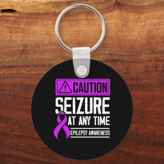 Epilepsy Awareness Seizure Epileptic Warrior Survi キーホルダー (正面)
