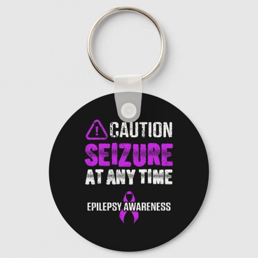 Epilepsy Awareness Seizure Epileptic Warrior Survi キーホルダー (正面)