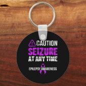 Epilepsy Awareness Seizure Epileptic Warrior Survi キーホルダー (正面)